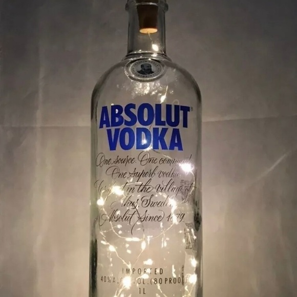 Decorated Bottle - Absolut Vodka Bottle with Lights - Picture 9 of 13